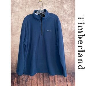 TIMBERLAND 1/4 ZIPPERED WAFFLE PATTERN PULLOVER~Men’s Size XL~NAVY BLUE~EUC